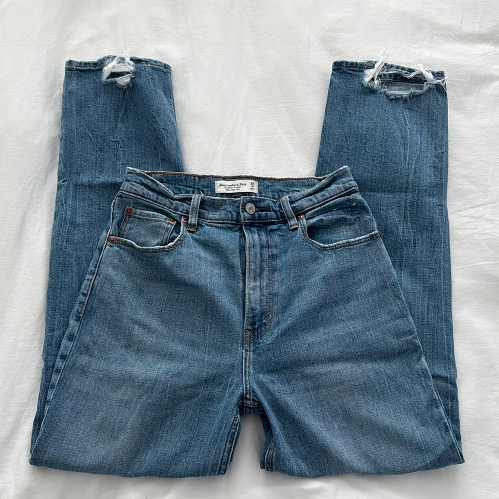 Abercrombie ankle straight ultra high rise jeans 27long